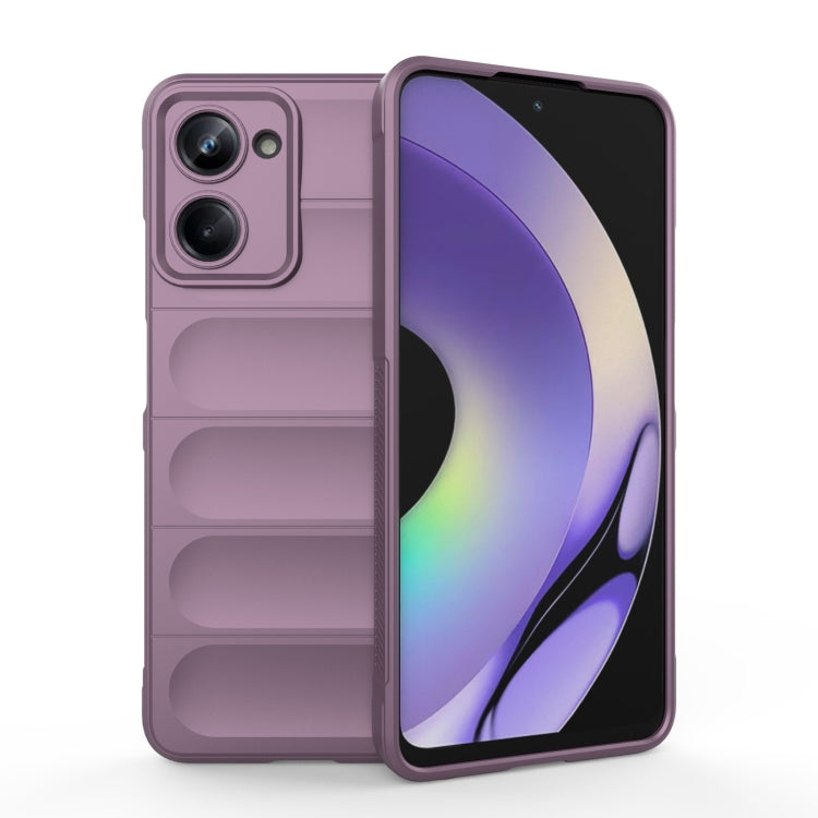 For Realme 10 Pro 5G Magic Shield TPU + Flannel Phone Case(Purple) - Realme Cases by buy2fix | Online Shopping UK | buy2fix