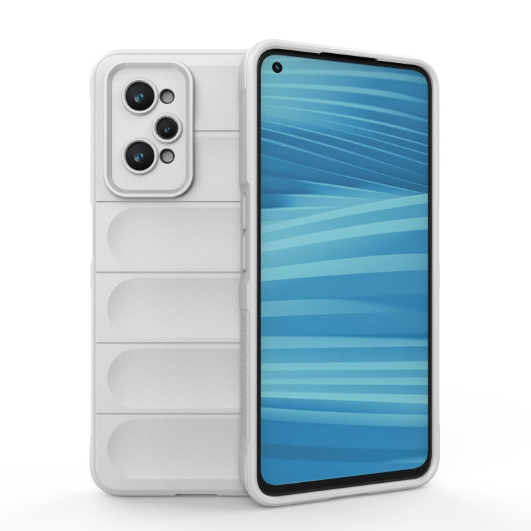 For Realme GT2 Magic Shield TPU + Flannel Phone Case(White) - Realme Cases by buy2fix | Online Shopping UK | buy2fix