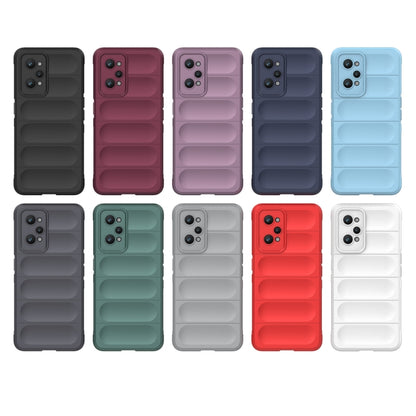 For Realme GT2 Magic Shield TPU + Flannel Phone Case(White) - Realme Cases by buy2fix | Online Shopping UK | buy2fix