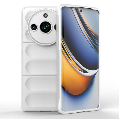 For Realme 11 Pro 5G/11 Pro+ 5G Magic Shield TPU + Flannel Phone Case(White) - Realme Cases by buy2fix | Online Shopping UK | buy2fix