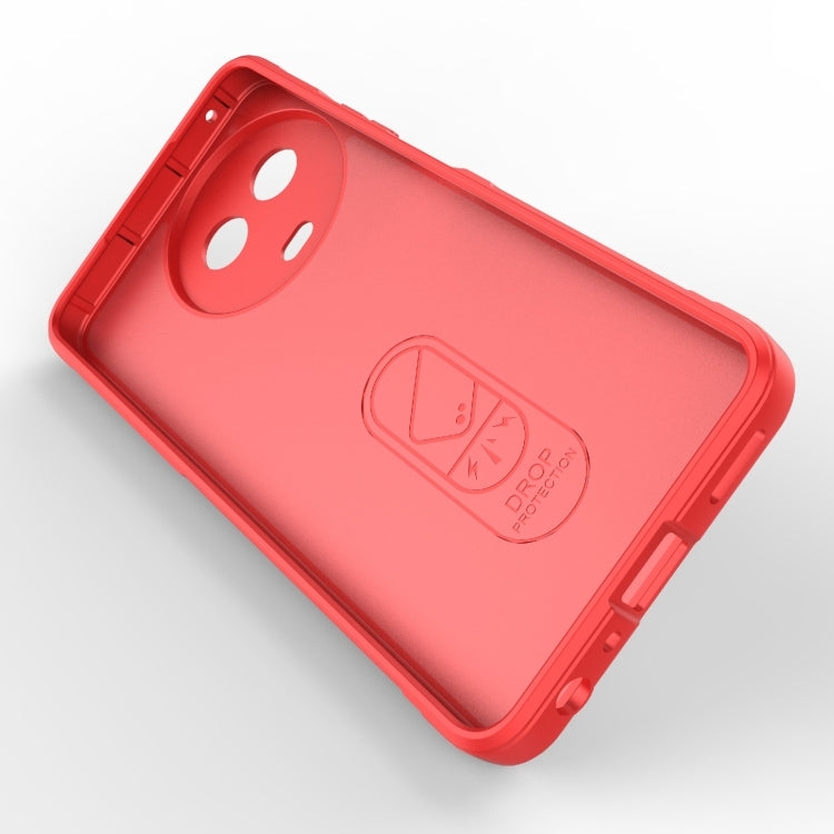 For Realme 11 5G Global Magic Shield TPU + Flannel Phone Case(Red) - Realme Cases by buy2fix | Online Shopping UK | buy2fix