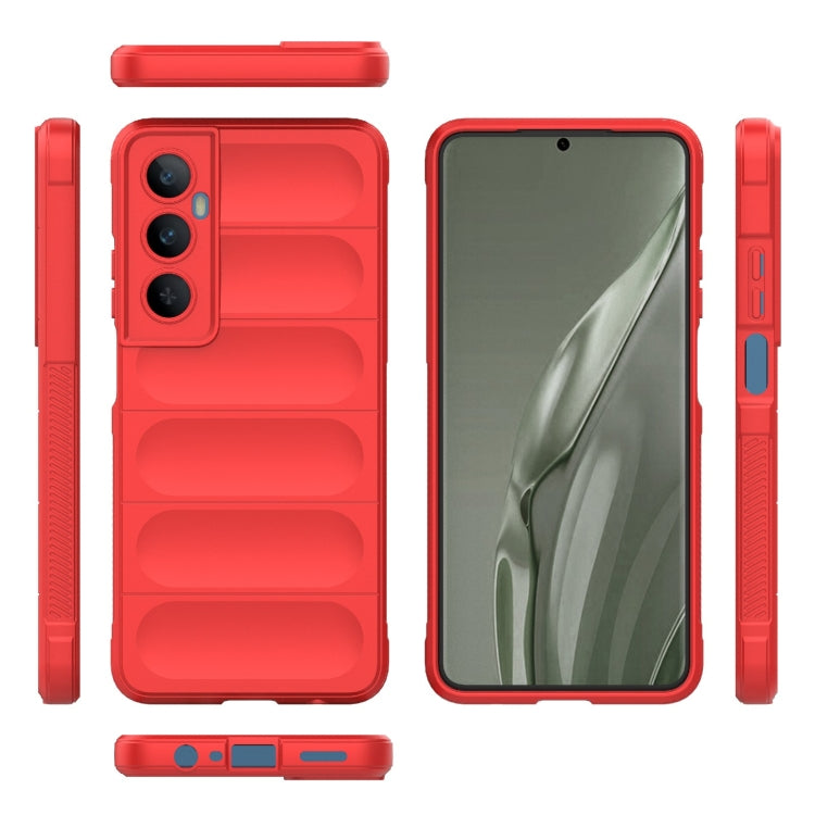 For Realme C65 4G Global Magic Shield TPU + Flannel Phone Case(Red) - Realme Cases by buy2fix | Online Shopping UK | buy2fix