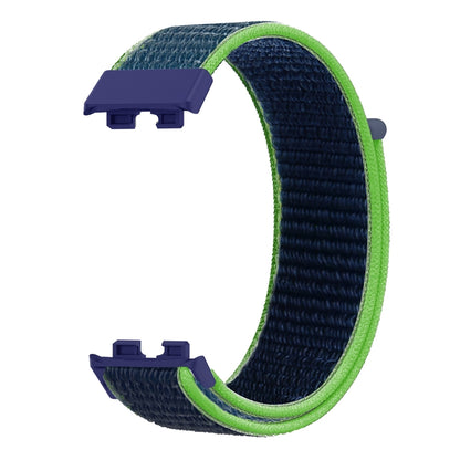 For Huawei Band 8 16mm Woven Nylon Loop Watch Band(Lime Green) - Watch Bands by buy2fix | Online Shopping UK | buy2fix