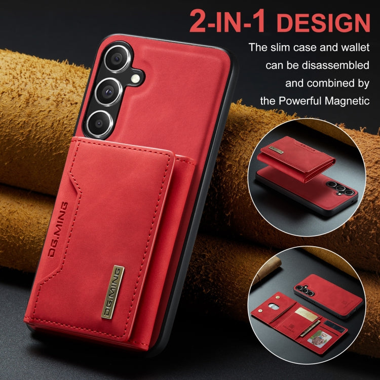 For Samsung Galaxy S24+ 5G DG.MING M2 Series 3-Fold Multi Card Bag + Magnetic Phone Case(Red) - Galaxy S24+ 5G Cases by DG.MING | Online Shopping UK | buy2fix