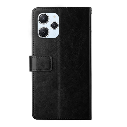 For Xiaomi Redmi 12 4G Global Y-shaped Pattern Flip Leather Phone Case(Black) - Xiaomi Cases by buy2fix | Online Shopping UK | buy2fix