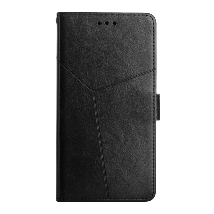 For Xiaomi Redmi 13C 5G Y-shaped Pattern Flip Leather Phone Case(Black) - 13C Cases by buy2fix | Online Shopping UK | buy2fix