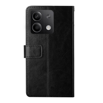 For Xiaomi Redmi Note 13 4G Y-shaped Pattern Flip Leather Phone Case(Black) - Note 13 Cases by buy2fix | Online Shopping UK | buy2fix