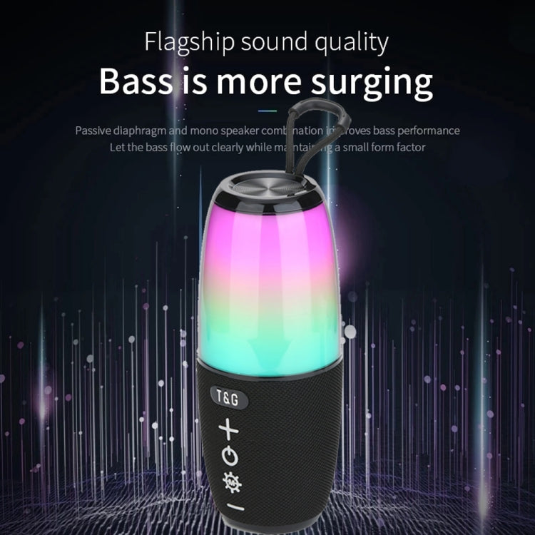 T&G TG644 5W High Power RGB Light Portable Bluetooth Speaker(Blue) - Waterproof Speaker by T&G | Online Shopping UK | buy2fix