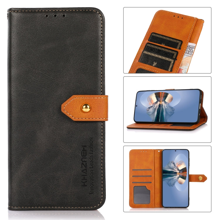 For Xiaomi Redmi K70 5G / K70 Pro 5G KHAZNEH Cowhide Texture Flip Leather Phone Case(Black) - Xiaomi Cases by buy2fix | Online Shopping UK | buy2fix