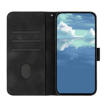 For OnePlus 11 Line Pattern Skin Feel Leather Phone Case(Black) - OnePlus Cases by buy2fix | Online Shopping UK | buy2fix