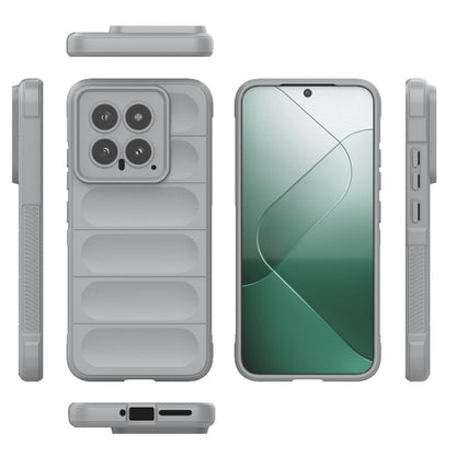 For Xiaomi 14 5G Magic Shield TPU + Flannel Phone Case(Grey) - 14 Cases by buy2fix | Online Shopping UK | buy2fix