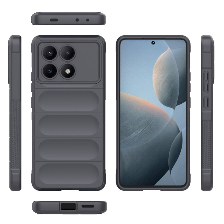 For Xiaomi Redmi K70E 5G Magic Shield TPU + Flannel Phone Case(Dark Grey) - K70E Cases by buy2fix | Online Shopping UK | buy2fix