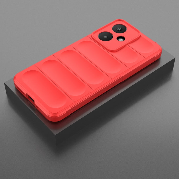 For Xiaomi Redmi 13C 5G Magic Shield TPU + Flannel Phone Case(Red) - 13C Cases by buy2fix | Online Shopping UK | buy2fix