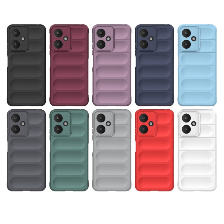 For Xiaomi Redmi 13C 5G Magic Shield TPU + Flannel Phone Case(Wine Red) - 13C Cases by buy2fix | Online Shopping UK | buy2fix