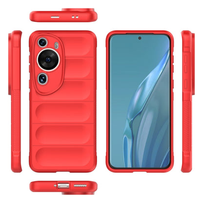 For Huawei P60 Art Magic Shield TPU + Flannel Phone Case(Red) - Huawei Cases by buy2fix | Online Shopping UK | buy2fix