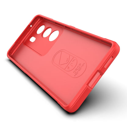 For vivo S17 Magic Shield TPU + Flannel Phone Case(Red) - vivo Cases by buy2fix | Online Shopping UK | buy2fix