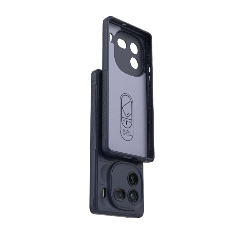 For vivo iQOO 12 Pro 5G Magic Shield TPU + Flannel Phone Case(Black) - iQOO 12 Pro Cases by buy2fix | Online Shopping UK | buy2fix