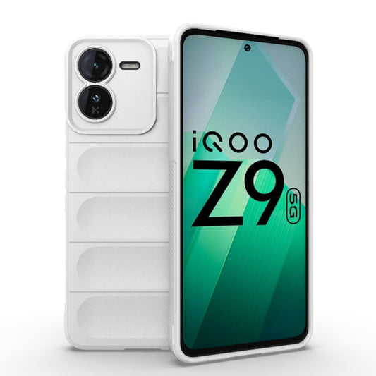 For vivo iQOO Z9 5G Magic Shield TPU + Flannel Phone Case(White) - vivo Cases by buy2fix | Online Shopping UK | buy2fix