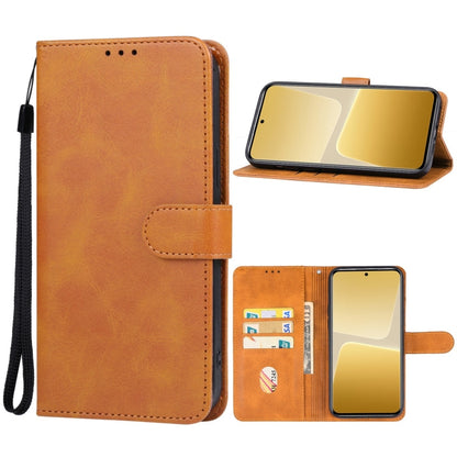 For Xiaomi 13T Leather Phone Case(Brown) - Xiaomi Cases by buy2fix | Online Shopping UK | buy2fix