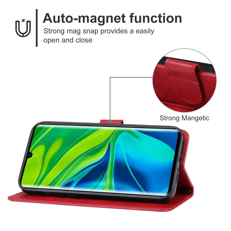 For Xiaomi Mi Note 10 Pro Leather Phone Case(Red) - Xiaomi Cases by buy2fix | Online Shopping UK | buy2fix