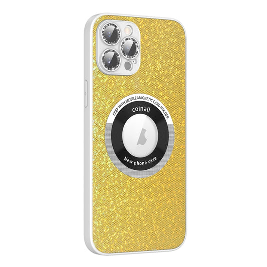 For iPhone 13 Pro Colorful Glitter Magnetic Magsafe TPU + PC Phone Case(Bright Yellow) - iPhone 13 Pro Cases by buy2fix | Online Shopping UK | buy2fix