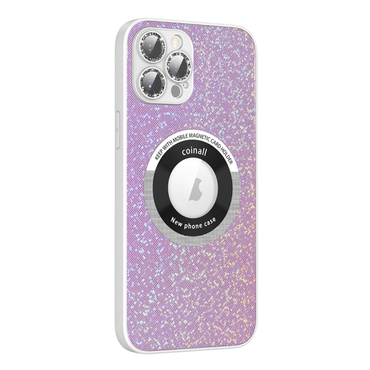 For iPhone 11 Colorful Glitter Magnetic Magsafe TPU + PC Phone Case(Pink) - iPhone 11 Cases by buy2fix | Online Shopping UK | buy2fix