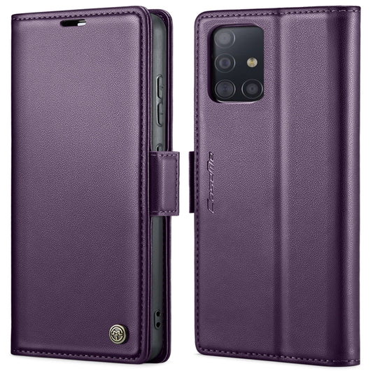 For Samsung Galaxy A71 4G CaseMe 023 Butterfly Buckle Litchi Texture RFID Anti-theft Leather Phone Case(Pearly Purple) - Galaxy Phone Cases by CaseMe | Online Shopping UK | buy2fix