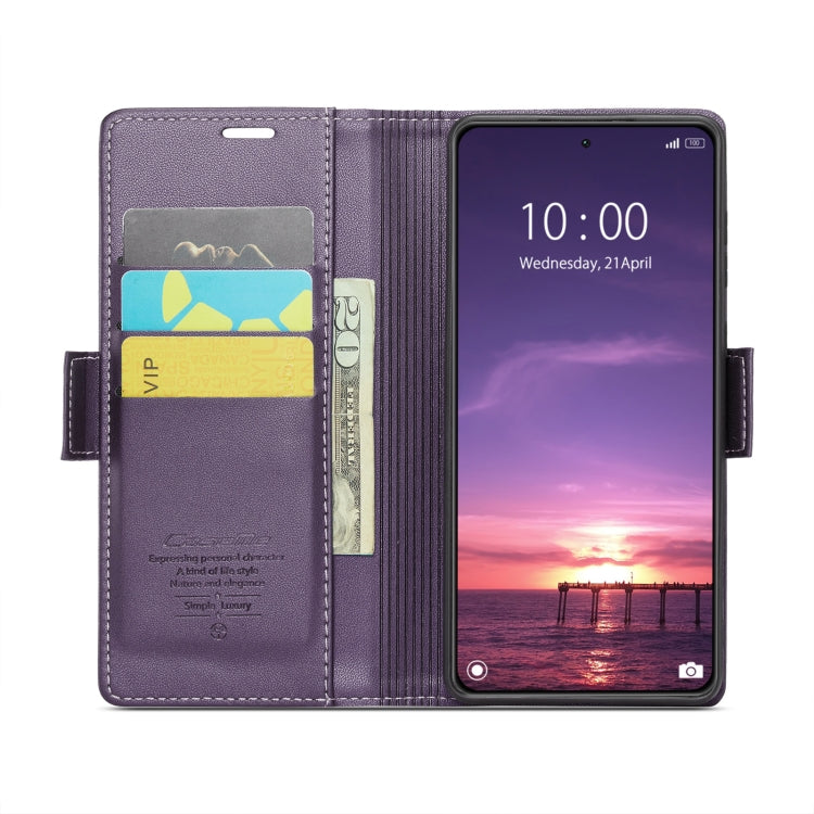 For Xiaomi 14 CaseMe 023 Butterfly Buckle Litchi Texture RFID Anti-theft Leather Phone Case(Pearly Purple) - 14 Cases by CaseMe | Online Shopping UK | buy2fix