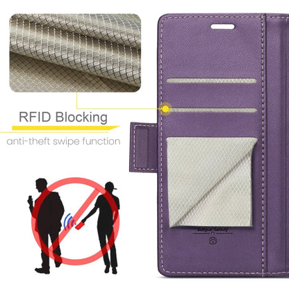 For Xiaomi Redmi Note 13 4G CaseMe 023 Butterfly Buckle Litchi Texture RFID Anti-theft Leather Phone Case(Pearly Purple) - Xiaomi Cases by CaseMe | Online Shopping UK | buy2fix