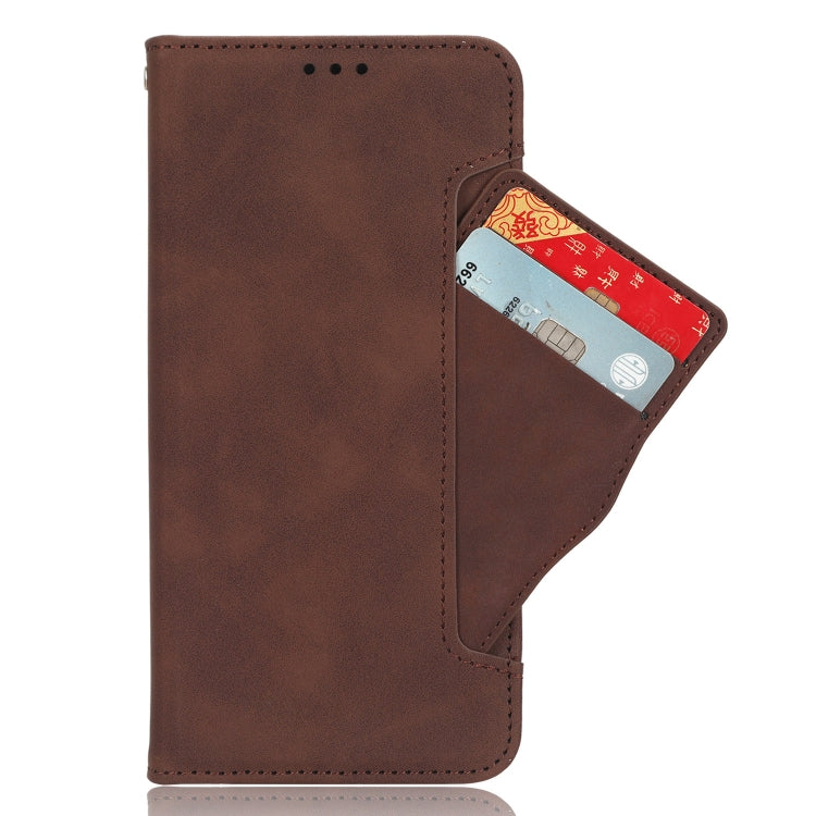 For Motorola Moto G 5G 2023 Skin Feel Calf Texture Card Slots Leather Phone Case(Brown) - Motorola Cases by buy2fix | Online Shopping UK | buy2fix