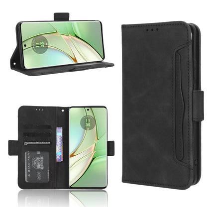 For Motorola Edge 40 Skin Feel Calf Texture Card Slots Leather Phone Case(Black) - Motorola Cases by buy2fix | Online Shopping UK | buy2fix