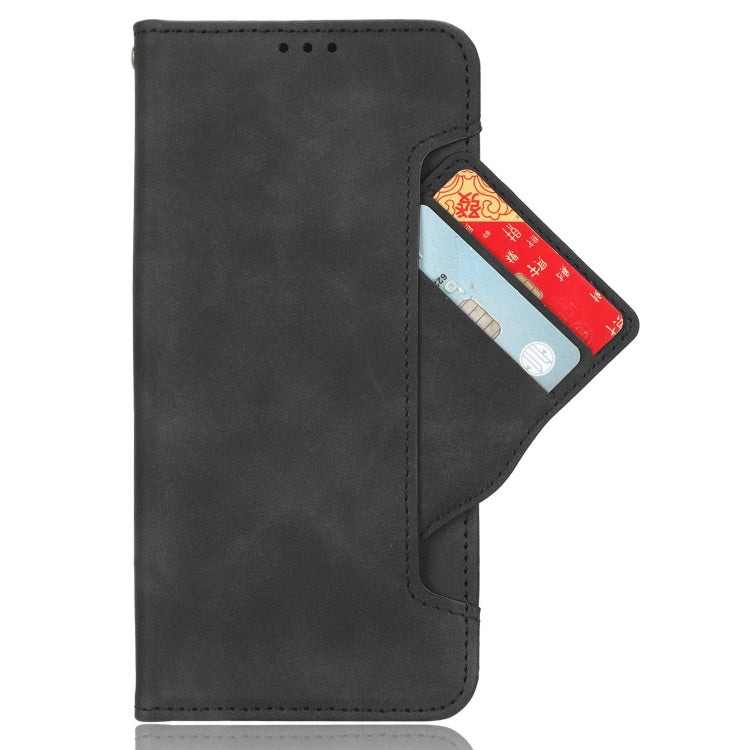 For Motorola Moto G54 5G Skin Feel Calf Texture Card Slots Leather Phone Case(Black) - Motorola Cases by buy2fix | Online Shopping UK | buy2fix