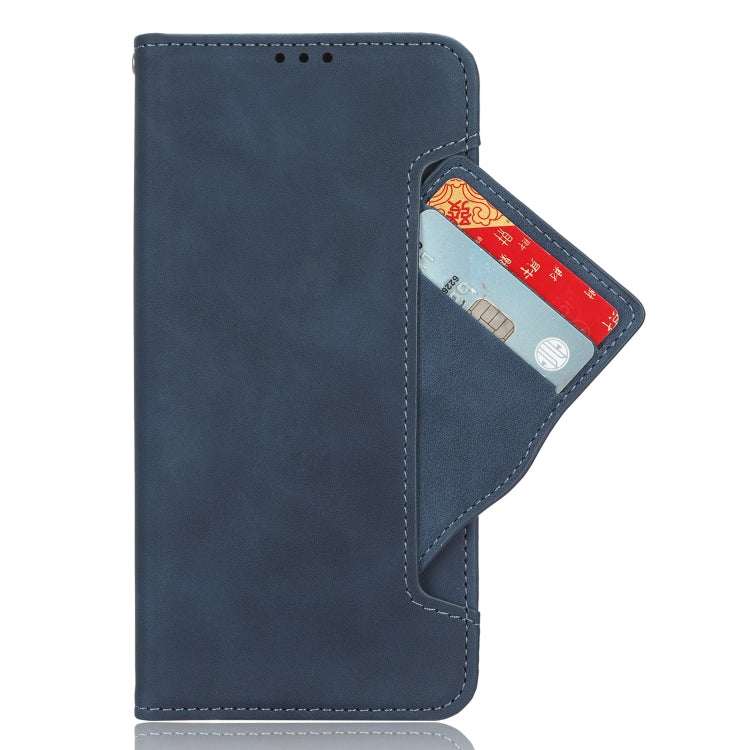 For Google Pixel 9 Pro Skin Feel Calf Texture Card Slots Leather Phone Case(Blue) - Google Cases by buy2fix | Online Shopping UK | buy2fix