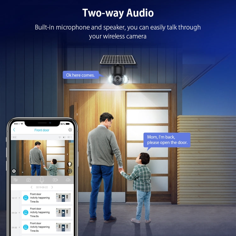 SHIWOJIA IP66 Waterproof 4G 3MP Solar Dome IP Camera, Two-way Audio & PIR Motion Detection & Night Vision, Version:AU(Black) - Wireless Camera by buy2fix | Online Shopping UK | buy2fix
