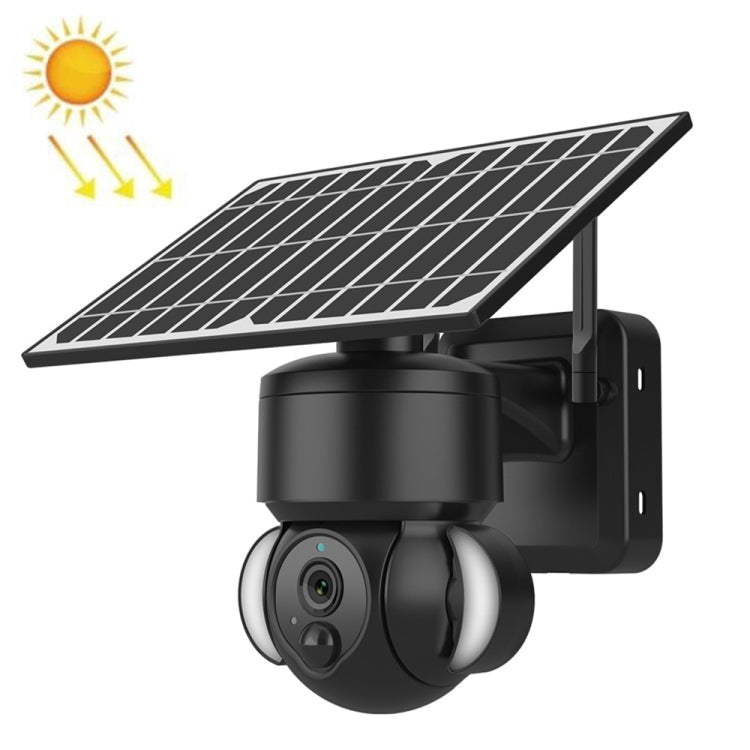 SHIWOJIA IP66 Waterproof 4G 3MP Solar Dome IP Camera, Two-way Audio & PIR Motion Detection & Night Vision, Version:US(Black) - Wireless Camera by buy2fix | Online Shopping UK | buy2fix