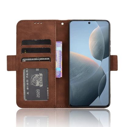 For Xiaomi Redmi K70 / K70 Pro 5G Skin Feel Calf Texture Card Slots Leather Phone Case(Brown) - K70 Pro Cases by buy2fix | Online Shopping UK | buy2fix