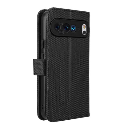 For Google Pixel 9 Pro Diamond Texture Leather Phone Case(Black) - Google Cases by buy2fix | Online Shopping UK | buy2fix