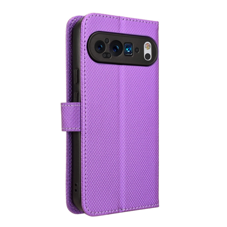 For Google Pixel 9 Diamond Texture Leather Phone Case(Purple) - Google Cases by buy2fix | Online Shopping UK | buy2fix