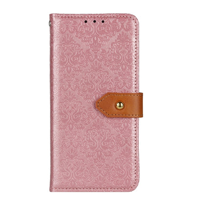 For Xiaomi Redmi Note 13 4G European Floral Embossed Leather Phone Case(Pink) - Note 13 Cases by buy2fix | Online Shopping UK | buy2fix