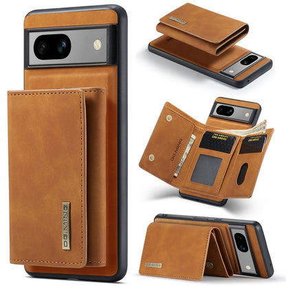 For Google Pixel 8A DG.MING M1 Series 3-Fold Multi Card Wallet + Magnetic Phone Case(Brown) - Google Cases by DG.MING | Online Shopping UK | buy2fix