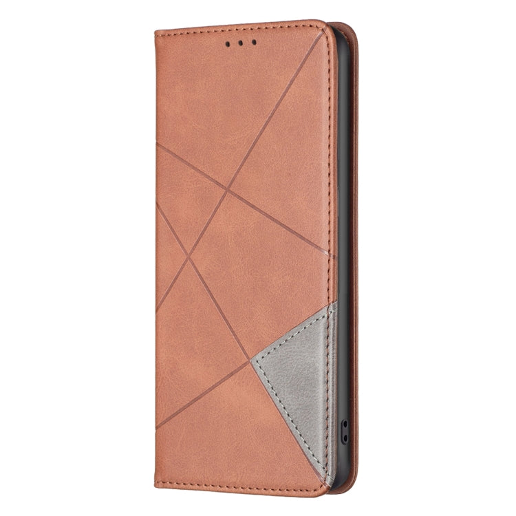 For Xiaomi Civi 3 5G Rhombus Texture Magnetic Leather Phone Case(Brown) - Xiaomi Cases by buy2fix | Online Shopping UK | buy2fix