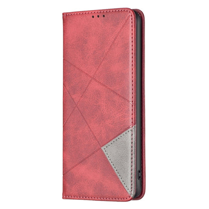 For Xiaomi Redmi Note 13 Pro+ 5G Rhombus Texture Magnetic Leather Phone Case(Red) - Xiaomi Cases by buy2fix | Online Shopping UK | buy2fix