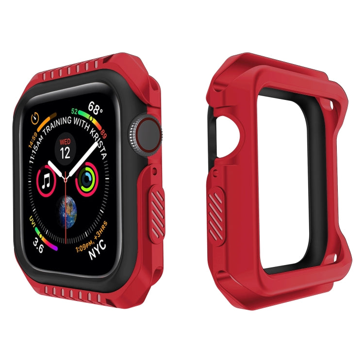 For Apple Watch Series Series 3 & 2 & 1 42mm Shockproof Two Color Protective Case(Red Black) - Watch Cases by buy2fix | Online Shopping UK | buy2fix