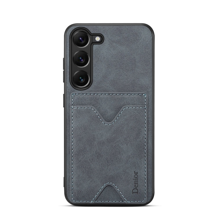 For Samsung Galaxy S24 5G Denior PU Back Cover Card Slot Holder Phone Case(Grey) - Galaxy S24 5G Cases by Denior | Online Shopping UK | buy2fix