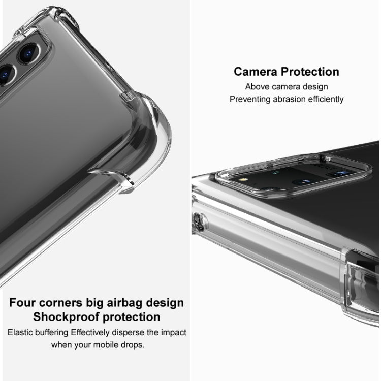For Xiaomi Redmi Note 13 Pro+ imak Shockproof Airbag TPU Phone Case(Transparent Black) - Note 13 Pro+ Cases by imak | Online Shopping UK | buy2fix