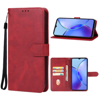 For vivo Y28 4G Leather Phone Case(Red) - vivo Cases by buy2fix | Online Shopping UK | buy2fix