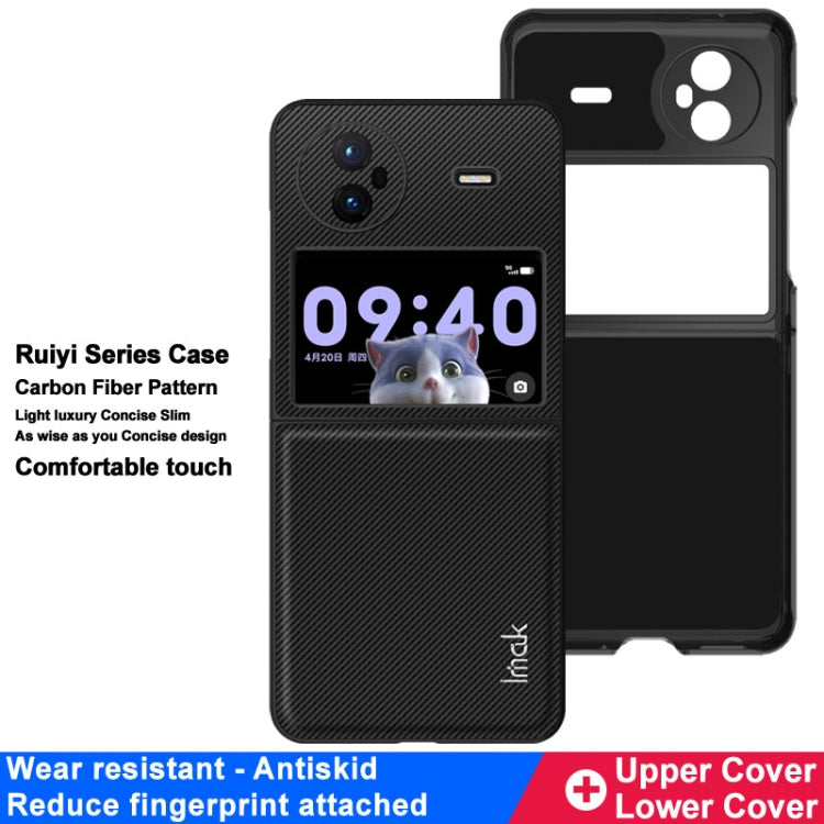 For vivo X Flip imak Ruiyi Series Carbon Fiber PU + PC Phone Case - vivo Cases by imak | Online Shopping UK | buy2fix