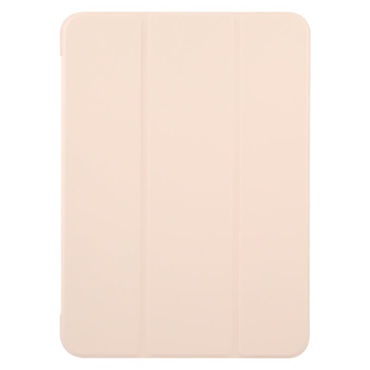 For iPad Pro 13 2024 GEBEI 3-folding Holder Shockproof Flip Leather Tablet Case(Pink) - iPad Pro 13 2024 Cases by GEBEI | Online Shopping UK | buy2fix