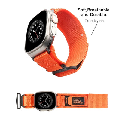 Nylon Two Section Watch Band For Apple Watch Ultra 2 49mm(Orange) - Watch Bands by buy2fix | Online Shopping UK | buy2fix