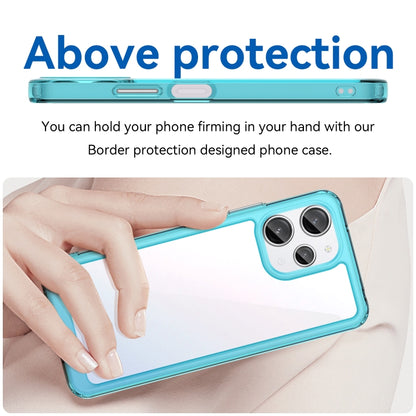 For Xiaomi Redmi 12R Colorful Series Acrylic Hybrid TPU Phone Case(Transparent Blue) - Xiaomi Cases by buy2fix | Online Shopping UK | buy2fix